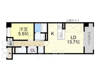 大阪府大阪市西淀川区花川2丁目【マンション】の間取り