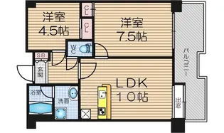 アスペック天満橋【8階】の間取り