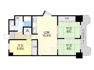 朝日プラザ千里A棟【5階】の間取り