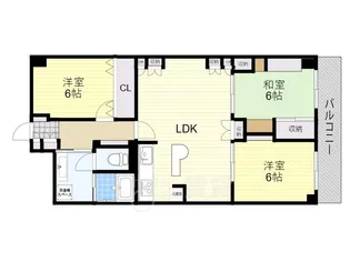 朝日プラザ千里C棟【10階】の間取り