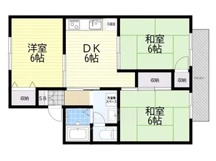 箕面グレースハイツ1st【2階】の間取り