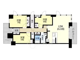 ローレルタワー梅田ウエスト【406号室】の間取り