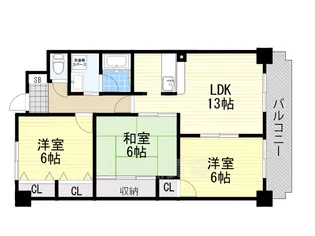 ヌーヴェレール3【6階】の間取り