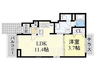 クレセント茨木2【1階】の間取り