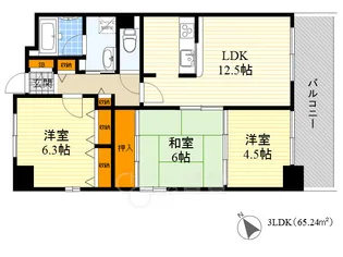 リヴィエール・デュ・ノール【1階】の間取り