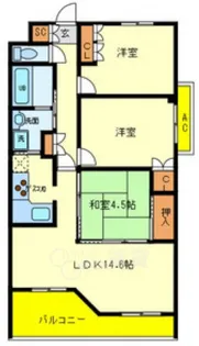 AMENITY COURT K.I B棟【2階】の間取り