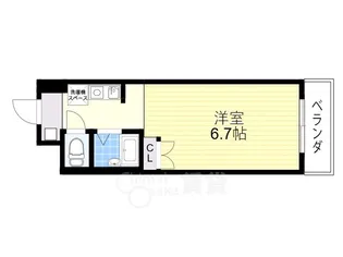 キャッスル北沢新大阪【10階】の間取り