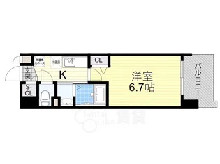 ラグゼ三国駅前【10階】の間取り