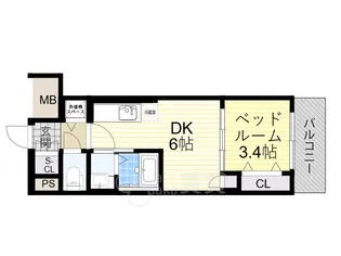 大阪府大阪市西淀川区柏里1丁目【マンション】の間取り