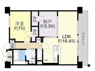 クレセントコート【1階】の間取り