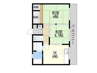 豊福マンション【2階】の間取り