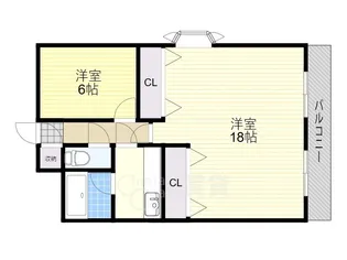 ディアコート下山田【2階】の間取り