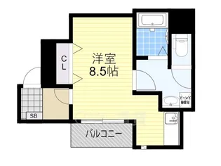 大阪府大阪市淀川区東三国1丁目【マンション】の間取り
