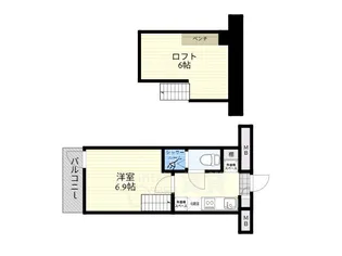 リセス大阪イースト【4階】の間取り