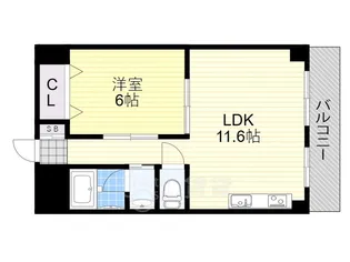 メゾン南江口【4階】の間取り