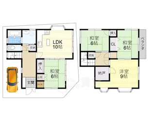 大阪府茨木市新中条町【一戸建】の間取り