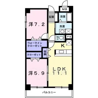 プラシード鼓が滝【1階】の間取り
