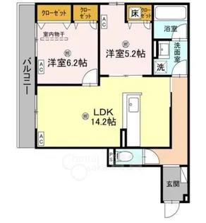 D-residence荘園 B【1階】の間取り