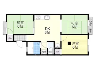 サンコート・ヨシナガA棟【2階】の間取り