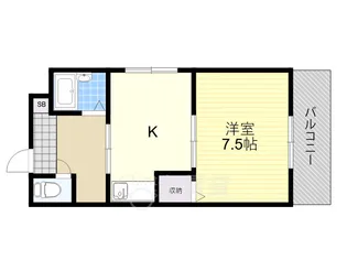 青葉丘コーポ1【2階】の間取り