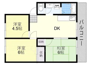 青葉丘ハイツA棟【1階】の間取り
