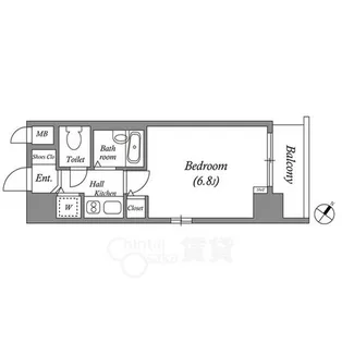 プレサンス同心アーバンステージ【10階】の間取り