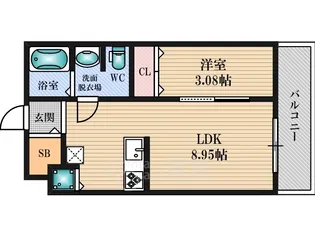 大阪府大阪市東淀川区豊新4丁目【アパート】の間取り