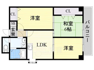 レクシア九条【5階】の間取り