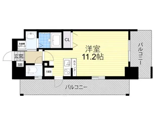 エヴァステージ梅田WEST【8階】の間取り