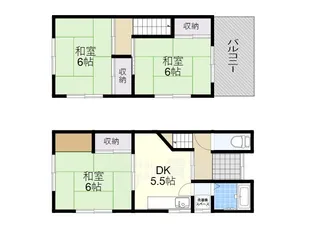 大阪府茨木市水尾4丁目【一戸建】の間取り