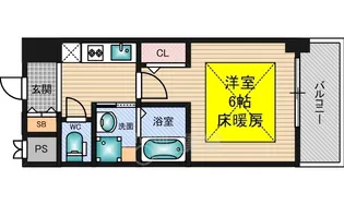 ローズコーポ西中島【10階】の間取り