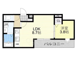 ココングランジュール豊中立花町【1階】の間取り
