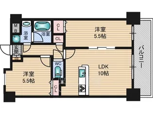 東明マンション壱番館【4階】の間取り