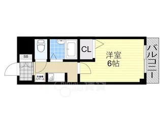 ローズコーポ西中島【4階】の間取り