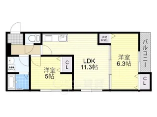 クレセル利倉東1【2階】の間取り