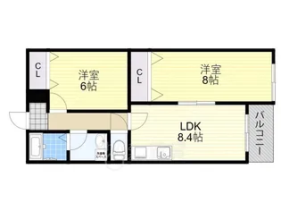 クレセル利倉東1【2階】の間取り