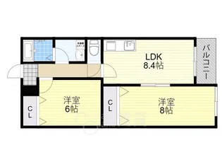 クレセル利倉東1【3階】の間取り