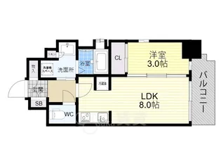 ライフフィールド弁天サラスベイ【6階】の間取り