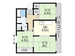 陽和台第4住宅2号棟【3階】の間取り