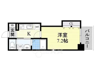 オリエンタル江坂【10階】の間取り