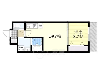 メルベージュ千林大宮【1階】の間取り
