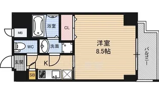 アスヴェル梅田北【11階】の間取り