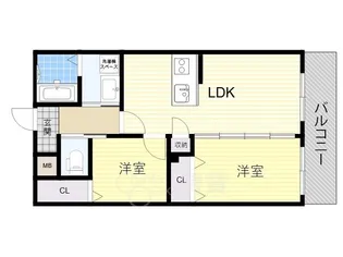 グランイニシオ都島【1階】の間取り