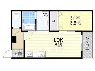 グランイニシオ都島【1階】の間取り