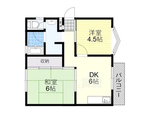 いかはなハイツB棟【4階】の間取り