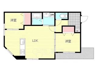 ツインハイツA【2階】の間取り