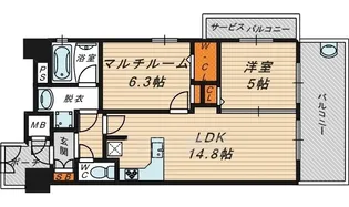 エステムコート京橋セレブ1ポーラスター【9階】の間取り