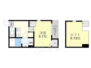 ハーモニーテラス寿町【2階】の間取り
