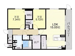 カルム小西5【2階】の間取り