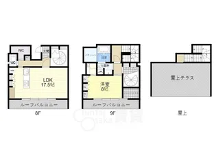 リッツスクエア2【8階】の間取り